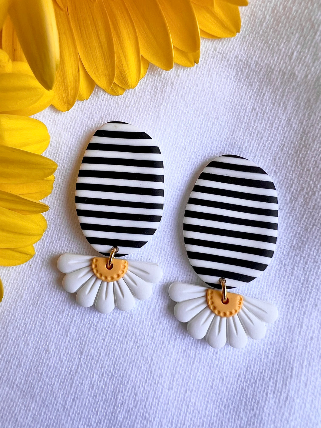 Love, Daisy Stripes and Daisy Statement Stud