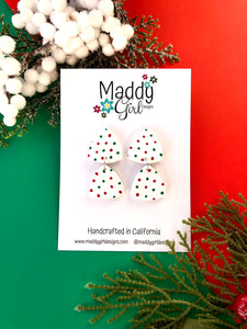Candy Cane Crush Midi Dangle Rounded Triangle Lots of Dots
