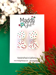 Candy Cane Crush Midi Dangle Circle Dots and Candy Canes