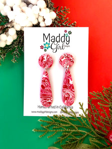 Candy Cane Crush Long Dangle Swirls