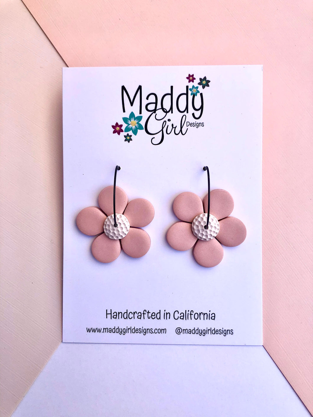 Peachy Pink Flower Spinners