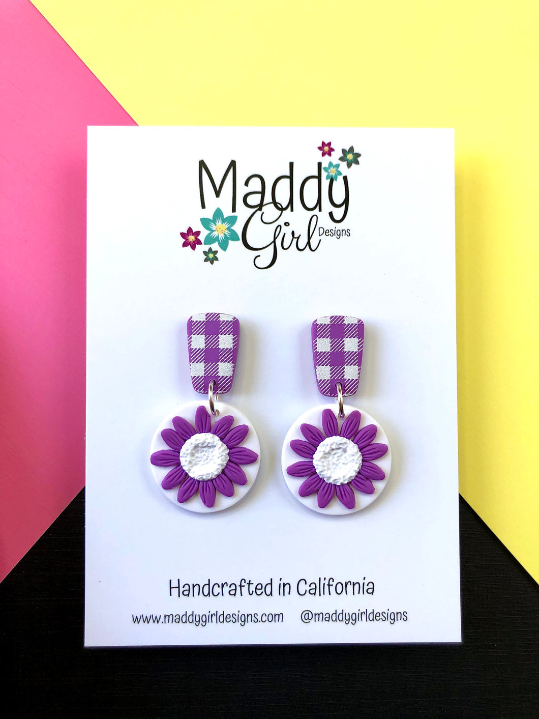 Color Me Daisies Gingham Daisy (Purple)