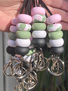 Pinks & Sage Lanyard