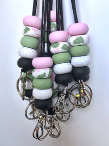 Pinks & Sage Lanyard