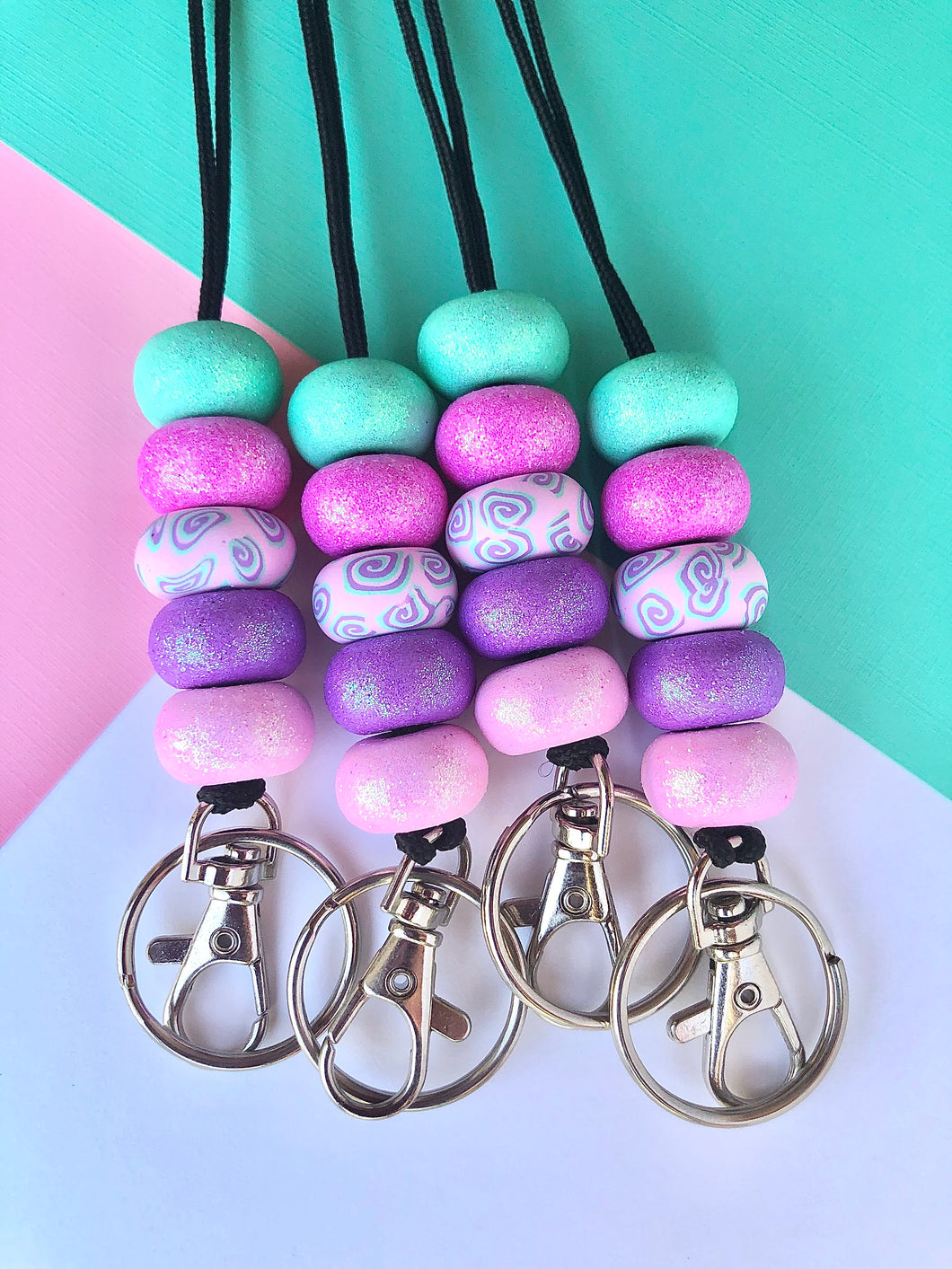 Cotton Candy Swirl Lanyard